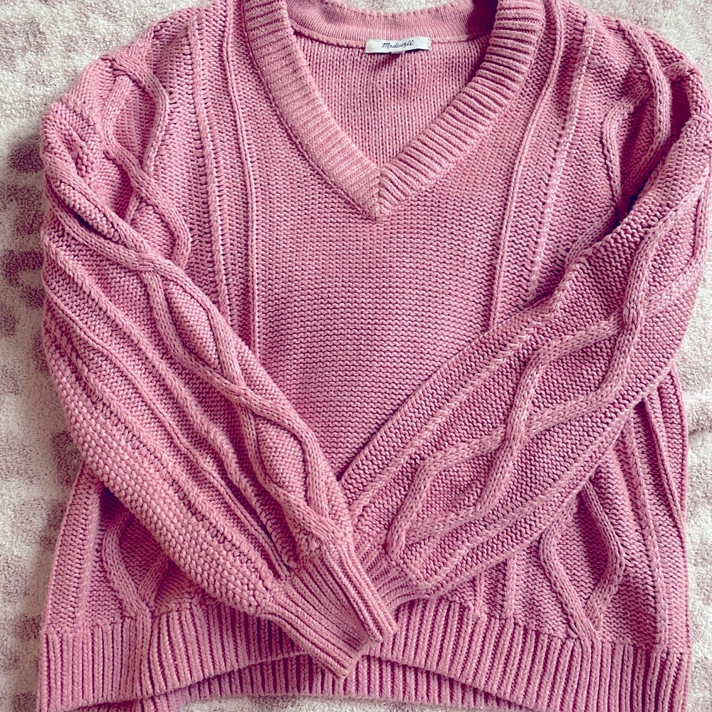 Pink sweater from Madewell